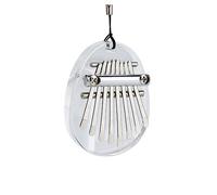 LOLIPPYY Kalimba Piano Teclas Transparente Mini Instrumento Musical Portátil para Principiantes Estudiantes y Profesionales Fácil de Tocar con Diseño Ovalado y Cuerda para Colgar