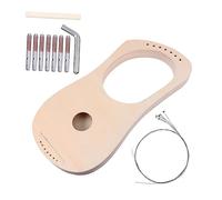 LOLIPPYY Kit De Bricolaje De Arpa De Lira De 7 Cuerdas Hecha a Mano, Material De Madera Natural, Instrumento Musical Educativo Para Niños, Manualidades Creativas Familiares