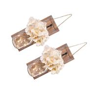 LOLIPPYY Lámpara de Pared Retro Candelabro Colgante de Madera Portavelas Decorativo Vintage Control Remoto Decoración Navideña para Salón y Hogar Luz Cálida Ambiental