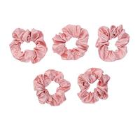 LOLIPPYY Lazos Elásticos Cabello Satinados 5 Piezas Color Rosa N.º104 Tamaño Grande Soporte para Coleta Mujeres y Niñas Uso Diario Accesorios Pelo