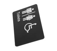 LOLIPPYY Letrero Adhesivo Unisex para Baño con Braille Señal de Puerta de Abs para Oficina Restaurante y Hotel Identificación Clara y Accesible para Discapacitados