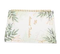 LOLIPPYY Libro de Registro Financiero Portátil Cuaderno de Organización Económica Tamaño Mediano Papel de Diseño Hoja de Árbol para Gestión y Seguimiento de Cheques y Cuentas