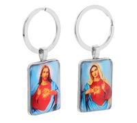 LOLIPPYY Llavero Religioso Mini Biblia 2 Piezas Rojo y Naranja, Colgante Cristiano para Iglesia y Bautismo, Llavero Escrituras para Regalos Pequeños y Fiestas Religiosas