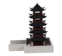 LOLIPPYY Maqueta de Edificio Arquitectónico Pagoda China Miniatura de 5 Niveles Modelo de Torre Pequeña para Decoración de Bonsáis Acuarios y Terrarios Figura Artificial para Decoración