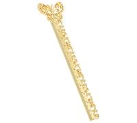 LOLIPPYY Marcador Metálico Dorado con Diseño de Alas y Hoja de Ginkgo, Regla Pequeña de Metal para Costura y Lectura, Herramienta Multifuncional para Estudiantes y Amantes de Libros,