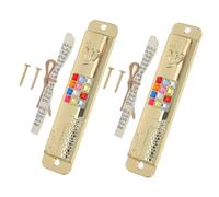 LOLIPPYY Mezuzah Judía Retro de Metal Pergamino Kosher Auténtico, 2 Juegos para Decoración de Puertas en Hogares Judíos
