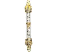 LOLIPPYY Mezuzah Metálica Judía para Puerta Lado Derecho Adorno Religioso con Inscripción Visible Decoración Metálica para Hogar Diseño Antiguo con Fácil Instalación Regalo Religioso