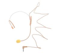 LOLIPPYY Micrófono De Diadema Cable Color Piel, Micrófono Omnidireccional De Condensador Supraaural para Profesores y Guías, Sistema Transmisor De Petaca para Enseñanza y Presentaciones