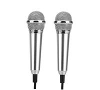 LOLIPPYY Micrófono de Teléfono Celular K Song Mini Cable, 2 Piezas de Metal Plateado, Compacto y Plug and Play para Grabación de Canciones y Comunicación por Webcam Varios Estilos