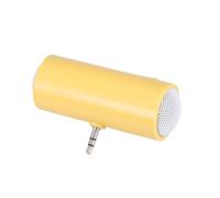LOLIPPYY Mini Altavoz Portátil con Conector Jack Ligero y Compacto para Teléfono y Tablet sin Batería Color Amarillo Compatible con Dispositivos de Audio Estándar