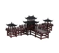 LOLIPPYY Miniatura Pabellón Chino para Acuario Figura Pagoda Resistente Adorno Zen para Decoración de Paisaje Acuático y Bonsái Modelo Arquitectónico Clásico Asiático