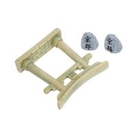 LOLIPPYY Miniature Gate Resin Ornament Zen Style Micro Landscape Decoration For Aquarium Terrarium and Mini Garden Small Japanese Gate Craft