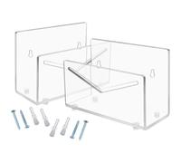 LOLIPPYY Organizador de Sobres para Escritorio 2 Unidades, Portacorreo Acrílico Transparente Compacto, Clasificador de Correo para Oficina y Hogar, Expositor de Postales Funcional