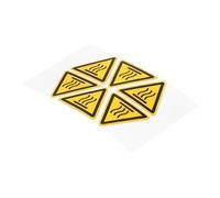 LOLIPPYY - Paneles de advertencia de alta temperatura, 20 mm, 6 pegatinas para equipos calientes, señalización de seguridad industrial Pictogramas de riesgo