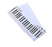 LOLIPPYY Papel De Práctica Para Teclado De Piano 88 Teclas, Tabla De Notas y Guía Clave Notación Numérica, Esquema 1:1 Blanco y Negro Para Aprendizaje Musical y Mejora De Digitación