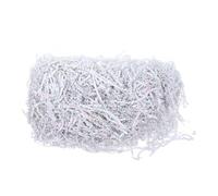 LOLIPPYY Papel Triturado de Relleno para Cajas y Cestas Papel Arrugado Decorativo Ligero de Color Blanco Brillante para Embalaje y Decoración de Regalos