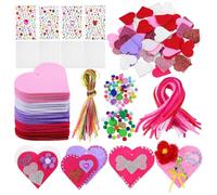 LOLIPPYY Pegatinas de Espuma Autoadhesivas Purpurina para Manualidades de San Valentín, 1 Juego Corazones Eva Multicolor, Adhesivos Creativos para Decoración de Fiestas y Álbumes, Ideales