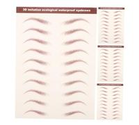 LOLIPPYY Pegatinas para Cejas Impermeables Tecnología de Transferencia de Agua, Ajuste 3d Natural y Fácil Aplicación, 4 Hojas para Maquillaje de Mujeres