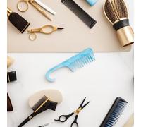 LOLIPPYY Peine de Dientes Anchos Curvo para Cabello Largo y Rizado Set 8 Piezas Colores Variados Rosado Azul Púrpura Naranja Peine Desenredante para Hombre y Mujer Plástico