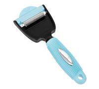 LOLIPPYY Peine para Mascotas Doble Cabezal De Abs Azul, Quita Pelo Suelto, Tamaño S, Herramienta De Aseo Práctica para Perros, Eliminación De Pelo Suelto y Restos De Piel, Cuidado para Mascotas