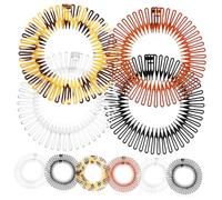 LOLIPPYY Peines Circulares y en Varios Colores Fáciles de Usar Elásticos de Plástico Paquete de 10 Piezas Mantienen el Cabello en Su Lugar Color Aleatorio para Mujer