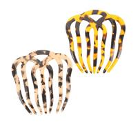 LOLIPPYY Peines de 7 Dientes de Ácido Acético Cabello de Mujeres y Novias para Organizar y Decorar el Cabello 2 Piezas, Accesorios Elegantes y Creativos