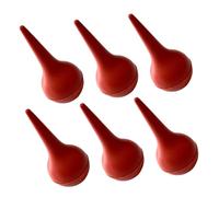 LOLIPPYY Perilla de Goma para Limpieza de Oídos Función de Succión y Limpieza de Fluidos para Bebés y Niños, Pack de 6 Unidades en Color Rojo