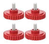 LOLIPPYY Pies Niveladores de Rosca Ajustables para Básculas Electrónicas y Muebles Soporte Base de Plástico Rojo M8 Amortiguadores Antivibración Kit 4 Unidades para Estabilidad en Hogar