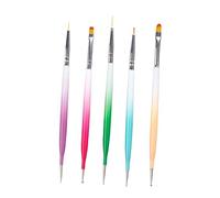 LOLIPPYY Pinceles Doble Cabeza para de Uñas Herramientas Portátiles para Dibujo y Decoración de Uñas Diseño Elegante y Duradero para DIY Casa