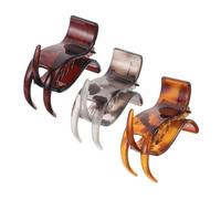 LOLIPPYY Pinzas Para Coleta Alta y Moño 3 Unidades Colores Café Gris Ámbar Para Mujer Niña Accesorios Para Cabello Grueso y Fino Agarre Fuerte Uso Diario