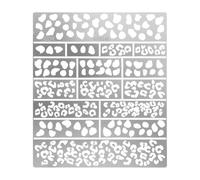 LOLIPPYY Plantilla Reutilizable de Camuflaje Estampado de Leopardo para Pintura en Aerosol Lámina para Maquetas de Tanques Diseño Preciso para Bricolaje y Scrapbooking