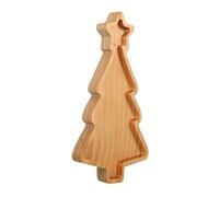 LOLIPPYY Plato de comida del árbol de navidad bandeja de frutas para fiestas platos de madera para servir comida bandeja de aperitivos madera de pino