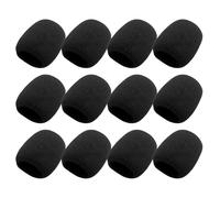 LOLIPPYY Protector de Micrófono de Mano Negro EVA 18 Piezas Funda Antipop Reducción de Ruido para Grabación Vocal Pantalla Antiviento para Estudio y Canto
