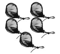 LOLIPPYY Red Elástica para Pelucas de Mujer Negra 14 Cm, Malla Transpirable Ajustable, 5 Unidades con 10 Peines para Peinados, Adecuado para Uso Diario y Salón de Belleza