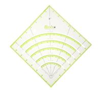 LOLIPPYY Regla de Corte Acrílica Verde Multifuncional para Patchwork y Costura, Plantilla de Costura Triangular Resistente para Manualidades y Confección Artesanal