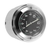 LOLIPPYY Reloj para Manillar de Motocicleta de Aleación de Aluminio Pequeño y Resistente al Polvo Diseño Electrochapado Negro Cronómetro Preciso para Uso Vehículos y Bicicletas