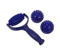 LOLIPPYY Rodillo de Masaje Manual con Pinchos Bolas Abs Portátiles para Relajación Muscular Piernas Brazos Espalda y Pies Herramienta Compacta para Trigger Points Casa y Oficina