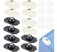 LOLIPPYY Ruedas Adhesivas Giratorias 16 Piezas 8 Negras 8 Blancas Mini Ruedas para Muebles Cajas y Electrodomésticos Pequeños Resistentes al Desgaste Accesorio Práctico Hogar
