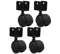 LOLIPPYY Ruedas Giratorias para Muebles de Oficina 1,5 Pulgadas Soporte en U, Ruedas Pequeñas Acoplables para Sillas Infantiles, Juego de 4 Unidades, Uso en Escritorios y Mobiliario