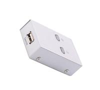 LOLIPPYY Selector Compartir Impresora y Plotter Curva Automático USB 2.0 para Conmutador Compacto de Plástico y Metal para Oficina Pequeña o Uso Doméstico