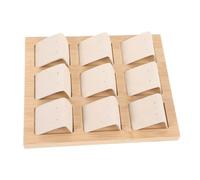 LOLIPPYY Soporte De Exhibición De Pendientes De Bambú y Madera Soporte Organizador De Joyas Con Posiciones Móviles Expositor Elegante Para Colgar y Colocar Bisutería Mesa Para Tiendas y Dec