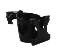 LOLIPPYY Soporte Multifuncional Ajustable Para Móviles y Bebidas Compatible Con Sillas De Ruedas Cochecitos y Bicicletas Portabotellas Negro