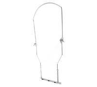 LOLIPPYY Soporte para Armónica Ajustable de 10 Orificios Metálico Plateado para Colgar el Cuello Soporte para Mástil de Armónica Portátil para Músicos
