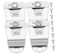 LOLIPPYY Soporte para Micrófono de Mano con Tornillos, Gancho de Acero Inoxidable Ligero para Uso en Automóvil, Paquete de 4 Piezas Compatibles con Radios Móviles