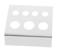 LOLIPPYY Soporte para Vasos Múltiples Agujeros de Acero Inoxidable 7 Rejillas Plateado Profesional para Artistas de Tatuaje Accesorios de Belleza Portátil