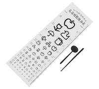 LOLIPPYY Tabla Optométrica Estándar para Examen Visual de Pared, Gráfico Visual Colgante de Papel y Plástico, Prueba Óptica Práctica Adultos en Hogar, Escuela y Clínica (Tablero para