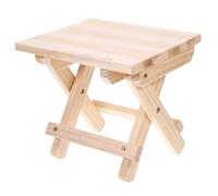 LOLIPPYY Taburete Madera Maciza Antideslizante para Cambiar Zapatos en Casa, Taburete Cuadrado Plegable Color Madera Natural, Silla Práctica y Ligera para Hogar