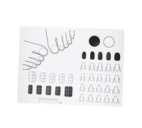 LOLIPPYY Tapete Acrílico Para Manicura Uñas Acrílicas 1 Unidad 28x21 Cm Silicona Práctica Para Técnicos De Uñas Formación y Decoración De Nail Art Blanco Pie