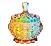 LOLIPPYY Tarro de Vidrio Europeo Diseño Colorido Bote para Chuches y Joyería Frasco Decorativo Pequeño para Almacenamiento Cocina Mesa Dulce y Oficina