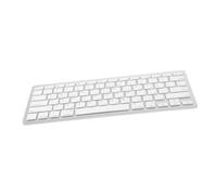 LOLIPPYY Teclado Hebreo Inalámbrico Ultradelgado para Ordenador Blanco Teclas Silenciosas y Diseño Abs, Adecuado para Negocios y Fácil de Llevar Bolsa